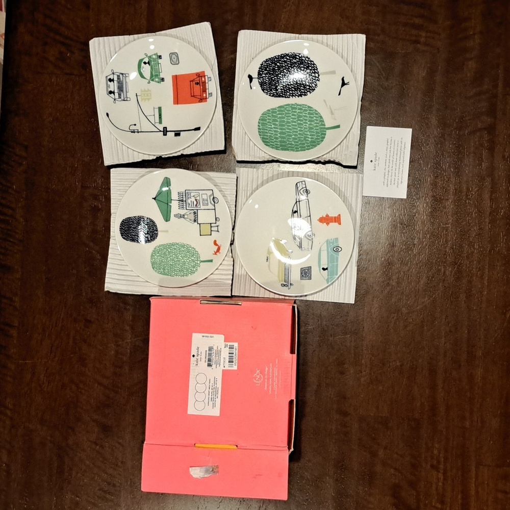 Kate Spade Tidbit plates set of 4